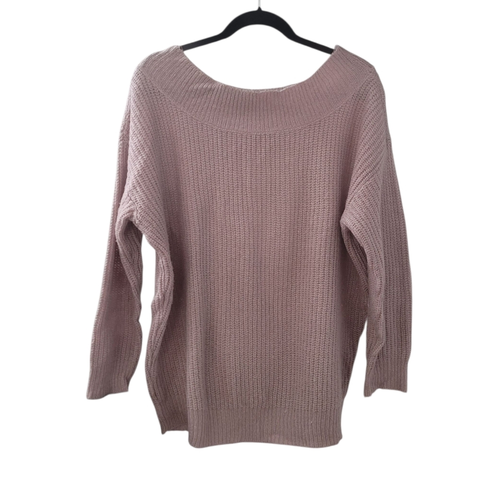 EUC No Comment Oversized Loose Knit Sweater in Lavender